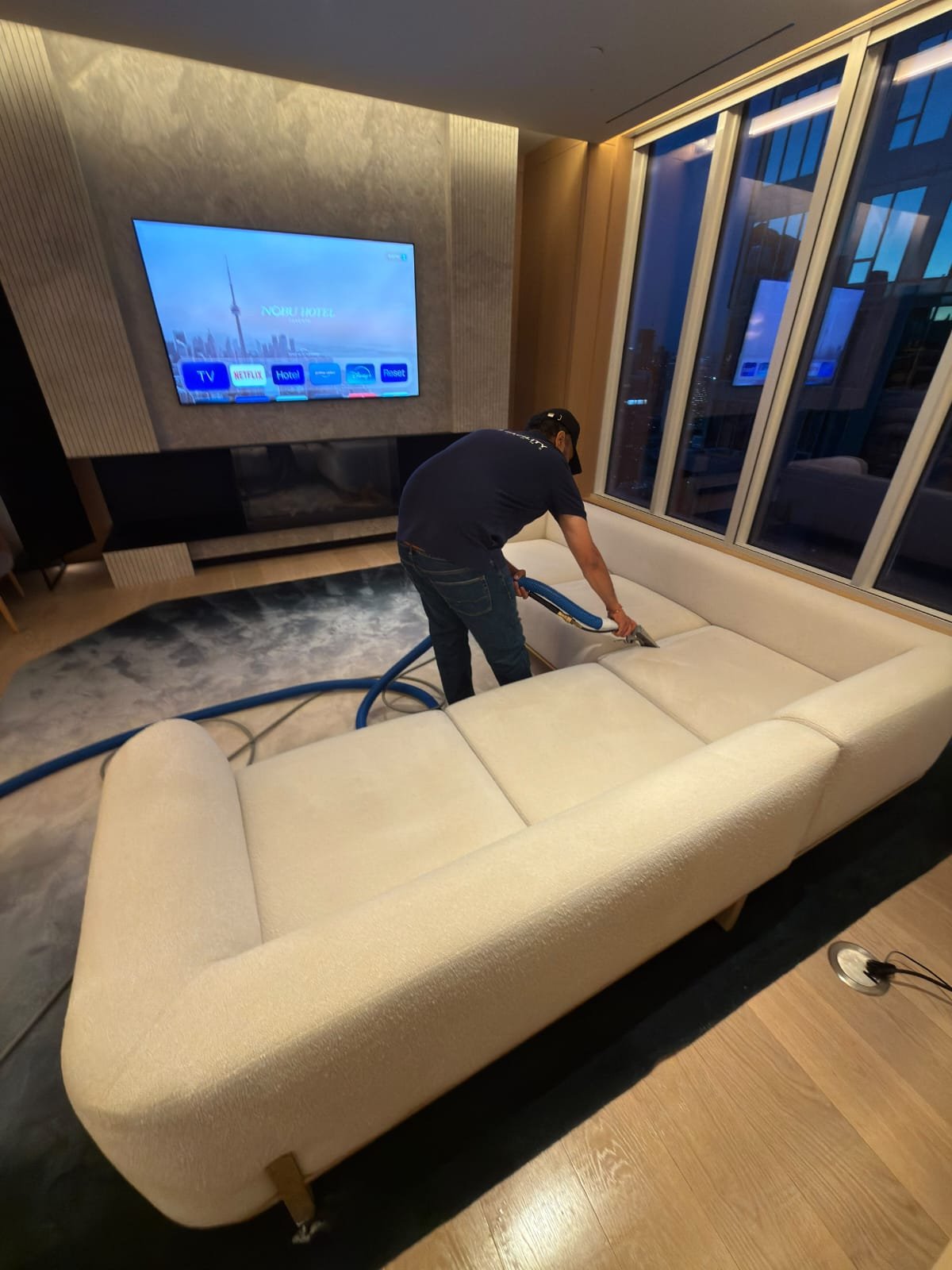 Carpet cleaning before and after